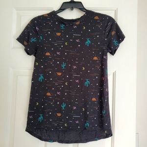 Juniors Desert Cowgirl Western Burn Out Tshirt, XS